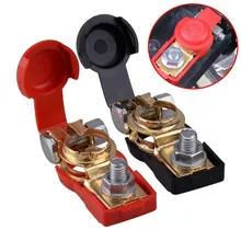 Зажимы клеммные для автомобильных аккумуляторов, медные клеммные зажимы для аккумуляторов, 1 пара Зажимы клеммные для автомобильных аккумуляторов, медные клеммные зажимы для аккумуляторов, 1 пара