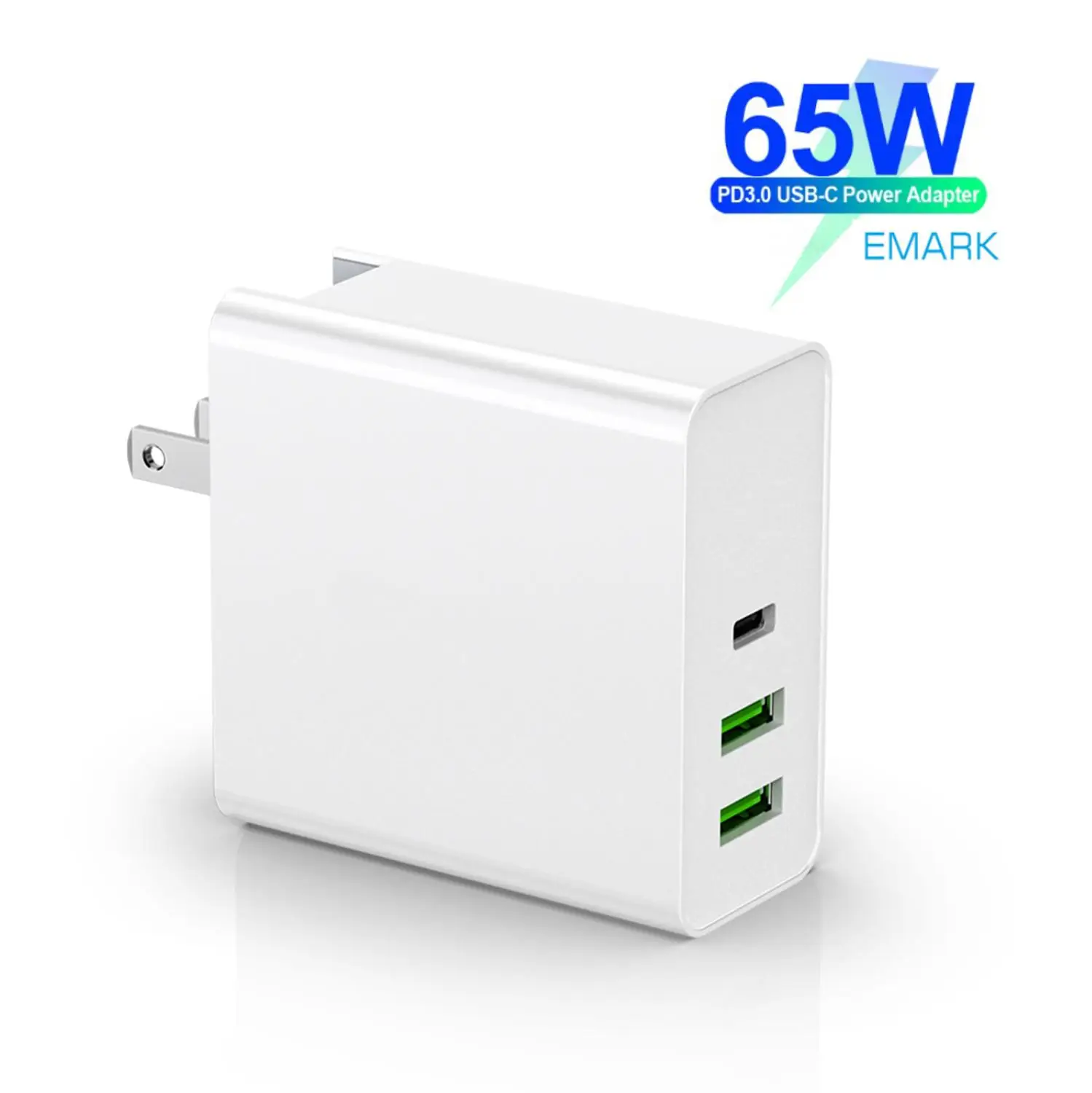 Charger 65 Вт TYPE-C USB-C адаптер питания, 1 порт PD60W QC3.0 зарядное устройство для USB-C ноутбуков MacBook Pro/Воздушный iPad Pro, 2 порта USB для samsung iPhone - Цвет: Charger