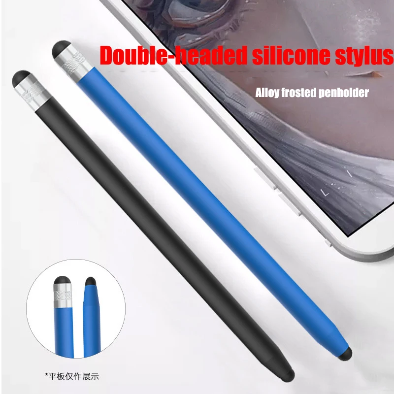 14cm Universal Pencil Double Dual Silicon Head Touch Capacitive Screen Stylus Caneta Capacitiva Pen For Ipad Tablet Smartphone 14cm Universal Pencil Double Dual Silicon Head Touch Capacitive Screen Stylus Caneta Capacitiva Pen For Ipad Tablet Smartphone
