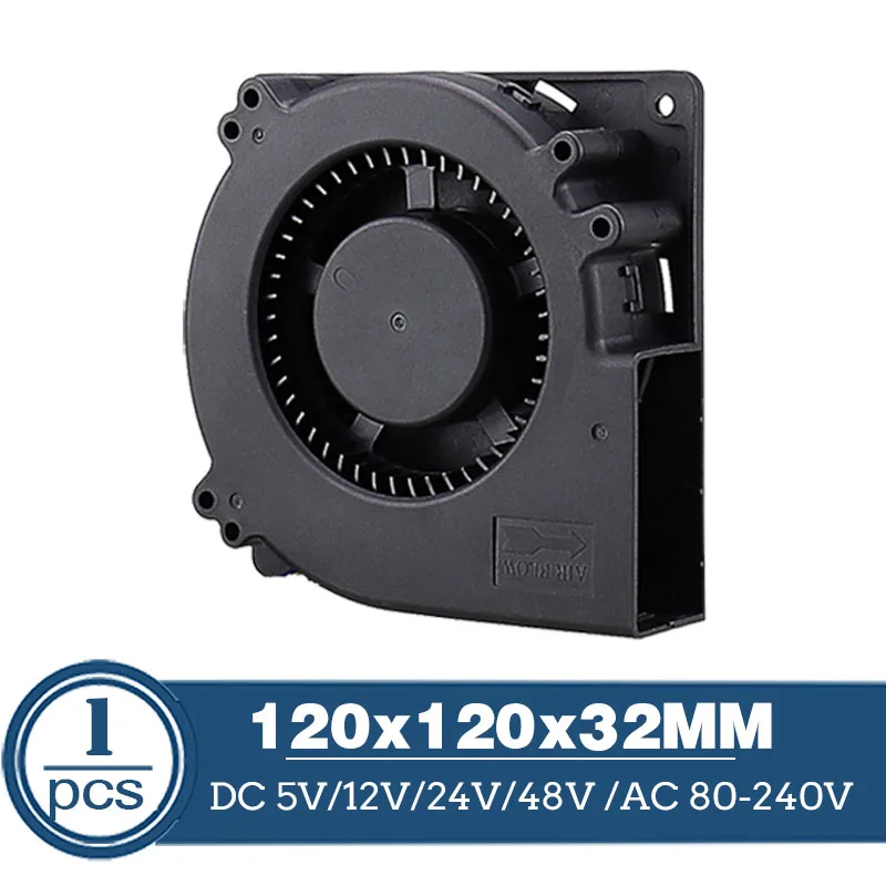 Ventilador de Refrigeração Centrífugo da C.a. 120 v 120 v 120 v 12032 v Conector Fêmea 12cm 100x220x32 mm do Ventilador 5v 12v 24v dc do Turbocompressor de 240 mm
