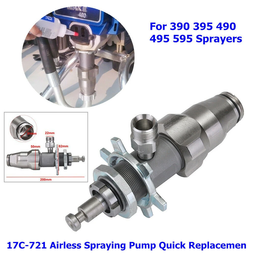 

17C-721 Portable Paint Airless Sprayer Pump Assembly Professional Quick Replacement Machine Power Tool Alloy For 390 490 395