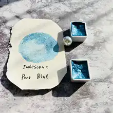 Твердые ручной работы воды Цвет Diy художественные принадлежности перламутровый цвет одноблочный чистый синий краска на водной основе acuarella Arte Япония