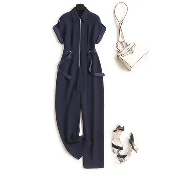 

Streetwear Romper Women Fashion Office Lady Jumpsuits Solid 2020 Summer New Fashion Nova Woman Rompers Womens Jumpsuit