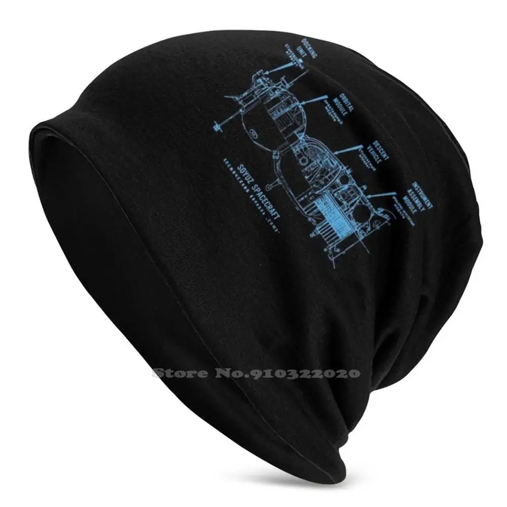 Space Design 01 Berretto Con Stampa 3D Fashion Outdoor Beanie Skullies Moduli Soyus Space Shuttle Stars Space Travel Rocket Solar