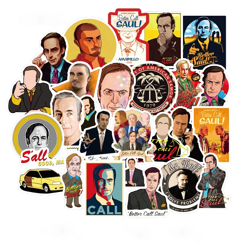 50 шт./упак. ПВХ водонепроницаемые наклейки Better Call Saul веселые игрушки для детей