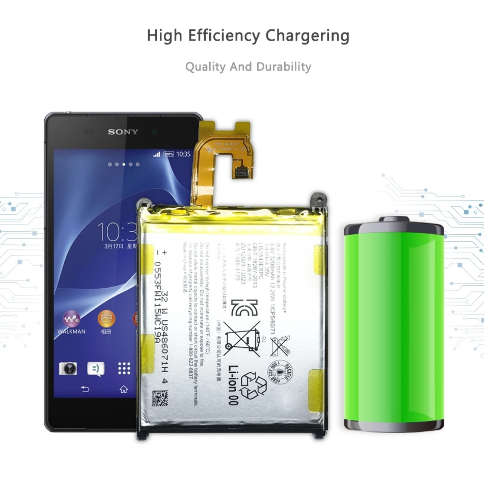 Оригинальный аккумулятор LIS1543ERPC для Sony Xperia Z2 D6503 D6502 D6543|Аккумуляторы мобильных
