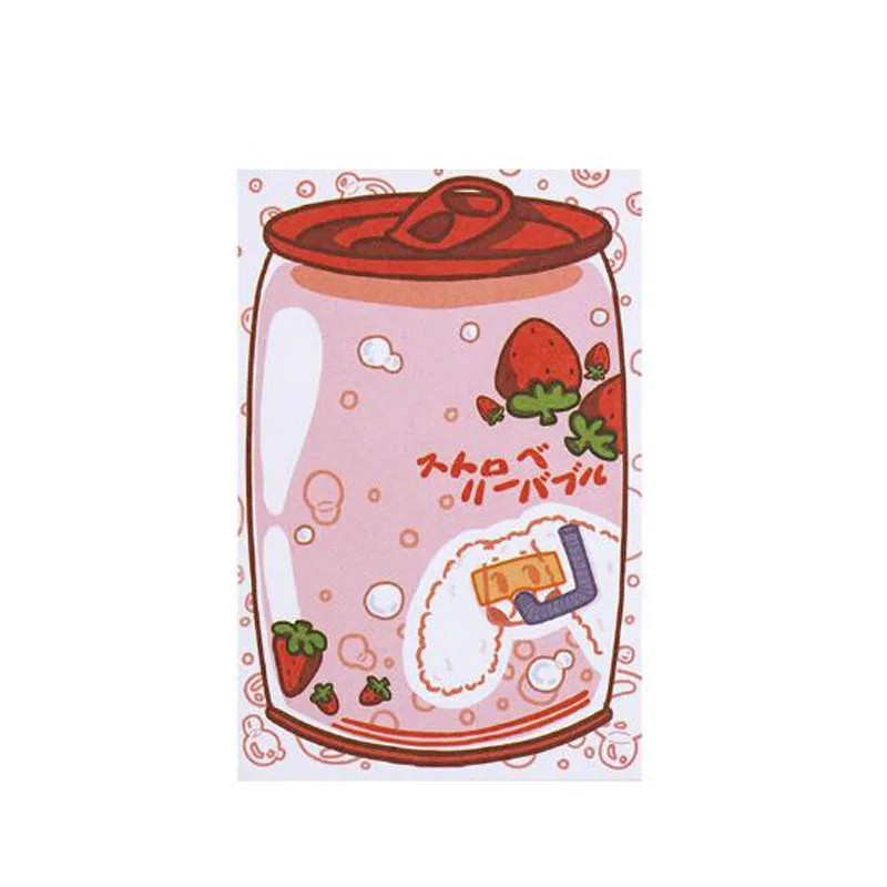 100 листов, милая серия Straberry, блокноты для заметок, Kawaii, Липкие заметки, указательная бумага, закладки для школьных учебников, офисный блокнот, Рождественская открытка