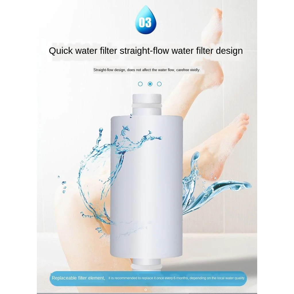 Shower Head Filter Removes Chlorine Fluoride Heavy Metals Softener Hard Water Bath Filtration for Bath Care