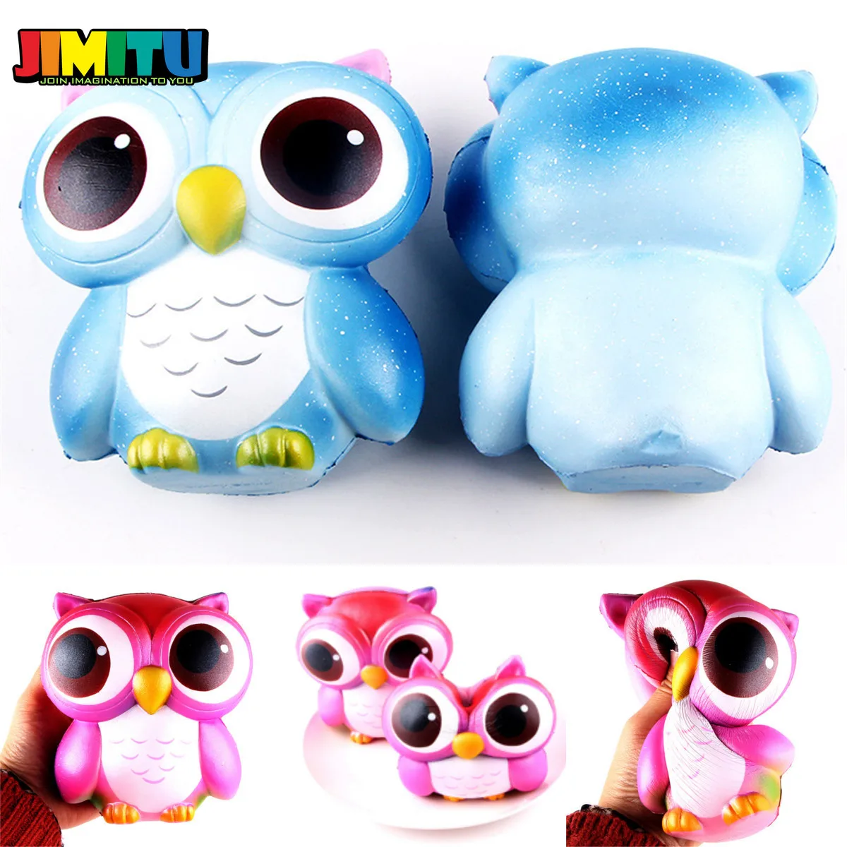 13,5*12,5 см мягкие медленно растущие игрушки сова Jumbo мультфильм Радуга Оригинальные ремни Ароматические дети снимают стресс подарок