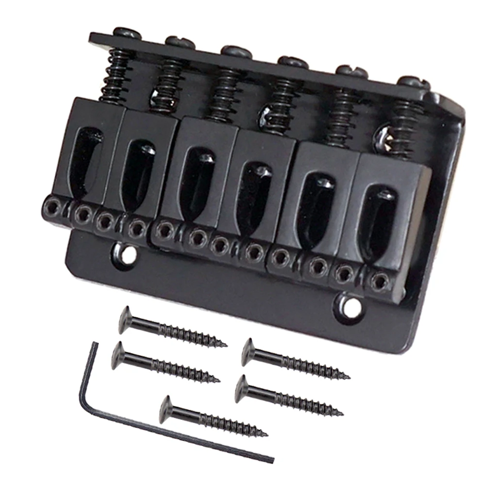 A Set Top Load Concave Saddle 6 String Bridge For Electric Guitar