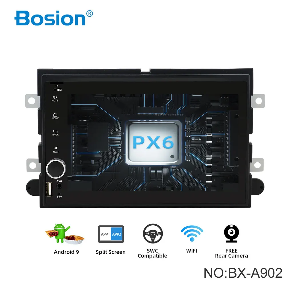 Bosion 2 Din Android 9,0 автомобильный dvd-плеер для Ford F150 F350 F450 F550 F250 Fusion Expedition Mustang Explorer радио PX6 4 Гб 64 ГБ