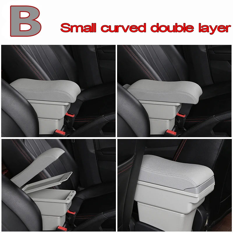 For Hyundai Elantra Touring I30 I30cw Armrest Box Auto Interior Parts Centre Console Storage Box 2008 2009 2010 - Название цвета: gray