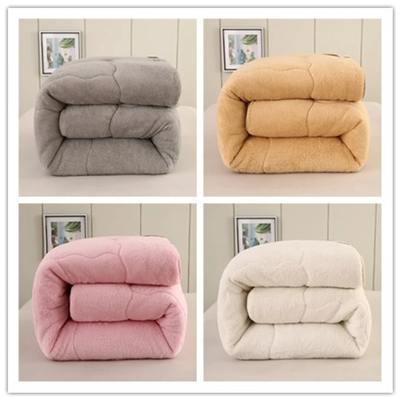 

Quilts cotton patchwork duvets Australian lambs wool Warm comforter camel quilt Thicken warm duvets winter comforter patchwork