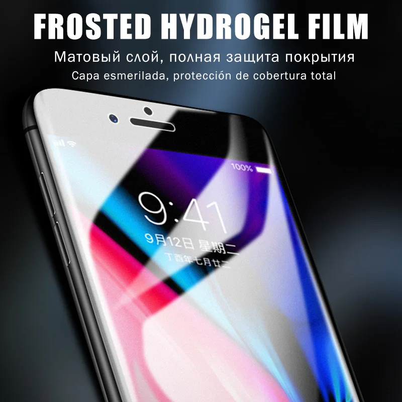 100D матовая Гидрогелевая пленка для iPhone 11 Pro MAX Защита экрана для iPhone 7 8 6 6s Plus X XR XS MAX полное покрытие пленка не стекло