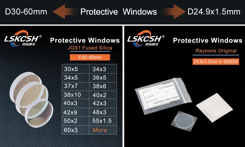 LSKCSH 10 шт./лот лазерные защитные окошки Dia.20 22,35 25 25,4 26,5 27,9 кварцевые плавленый силикон для волоконного лазера 1064nm 0-2000W