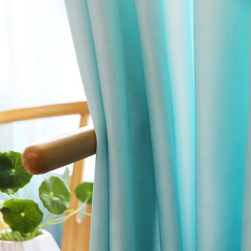 Color 4 Cloth Шторы с градиентным рисунком, вуаль, серое окно, современные, для гостиной, занавески, тюль, отвесная ткань, Rideaux Cortinas WP185-50 - Цвет: Color 4 Cloth