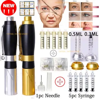 

Hyaluron Pen 2 in1 0.3 0.5ML Heads Hyaluronic Acid Pen For Anti Wrinkle Lifting Lip hyaluron gun atomizer Lip injection pen