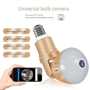 

DP3-Dual Light Bulb Camera 200W Indoor Surveillance Infrared Night Vision Cloud Storage Suitable for Home Shop Office