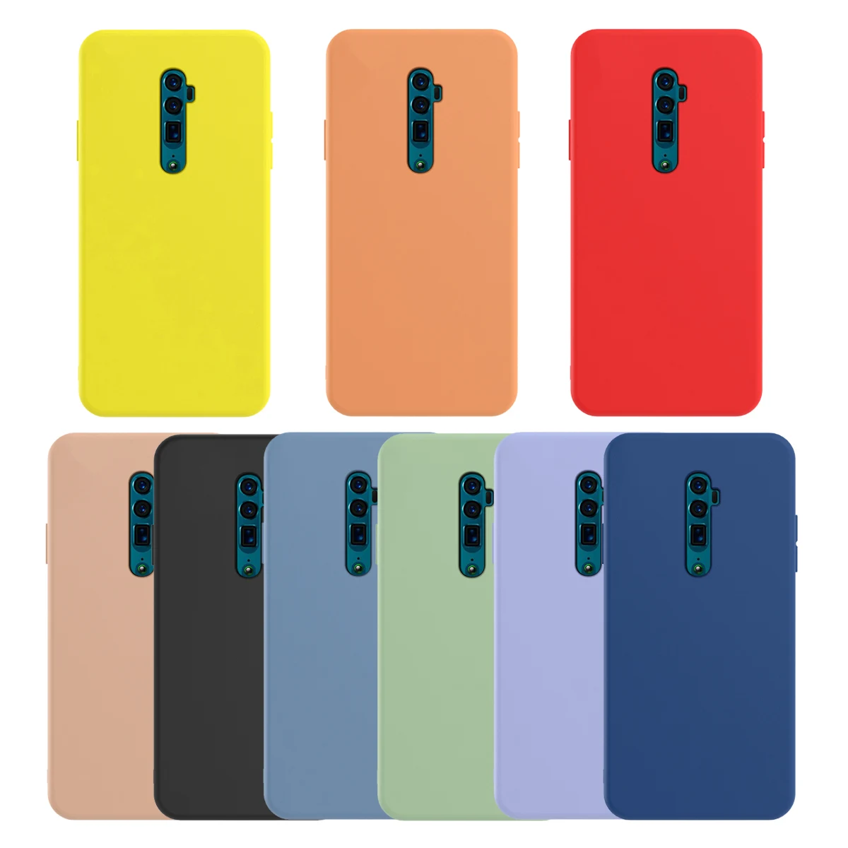 For Oppo Reno 10x Zoom Z Realme X F11 Pro Back Case Slim Fit Soft TPU Phone Built-in Velvet Material Protective Cover | Мобильные