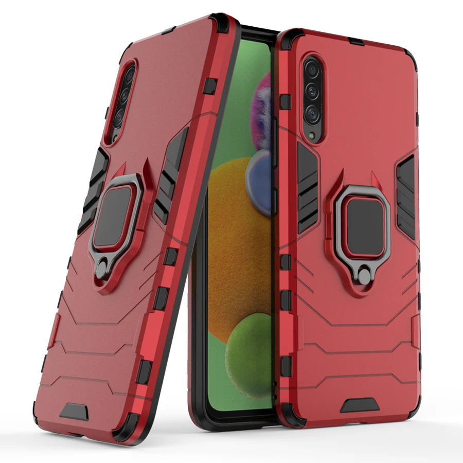 10 шт./партия защитный чехол для samsung Galaxy A90 5G, чехол, силиконовый Жесткий чехол с кольцом для пальца для samsung SM-A908F A908N
