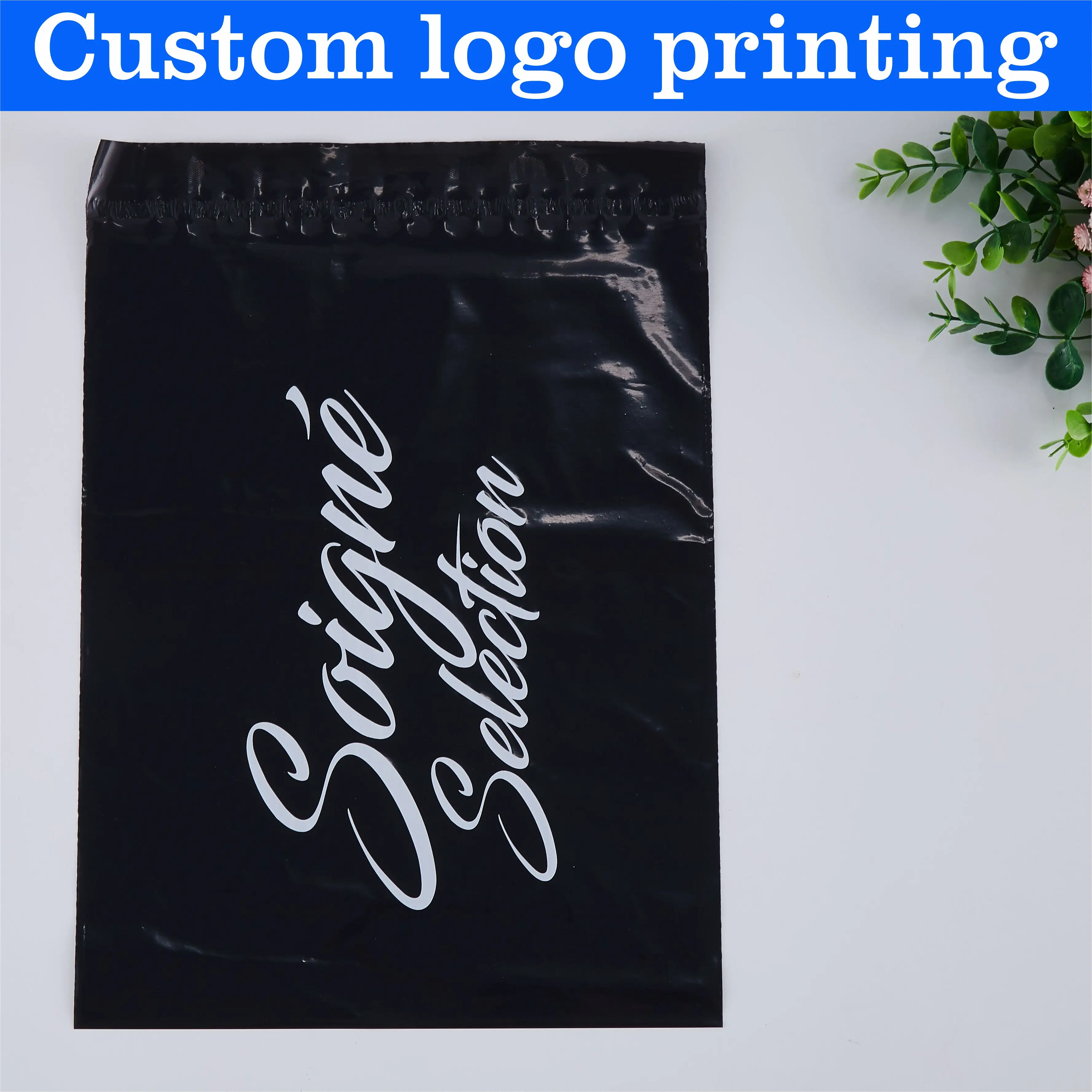 Shipping Bags For Clothing Matte Black Poly Mailer Custom Printed Black  Poly Mailers With Own Logo | lupon.gov.ph