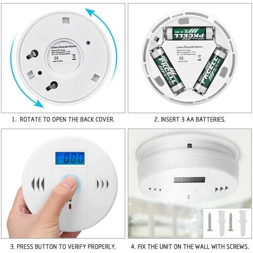 The Best Wallmounted Home Security High Sensitive Gas Detector Carbon