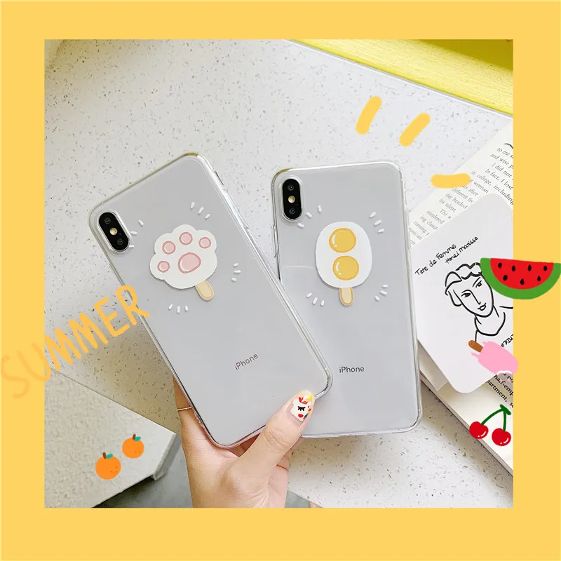 Милый прозрачный чехол для телефона чехол для iPhone 7 8Plus XR X XS Max 6 6S с милым мультяшным когтями и когтями