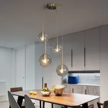 Скандинавская люстра Светодиодный Люстра минимализм Стекло подвесные светильники Подвесная лампа для спальни подвесная люстра освещение Кухонный инвентарь
