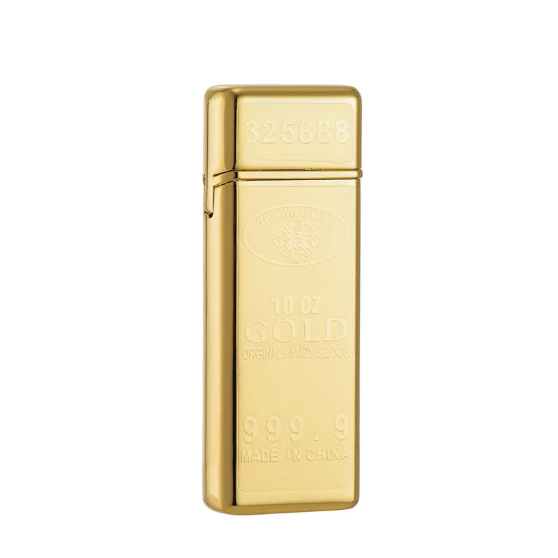 325888 Gold Bar Lighter Windproof Gold Nugget Creative Gas Lighters