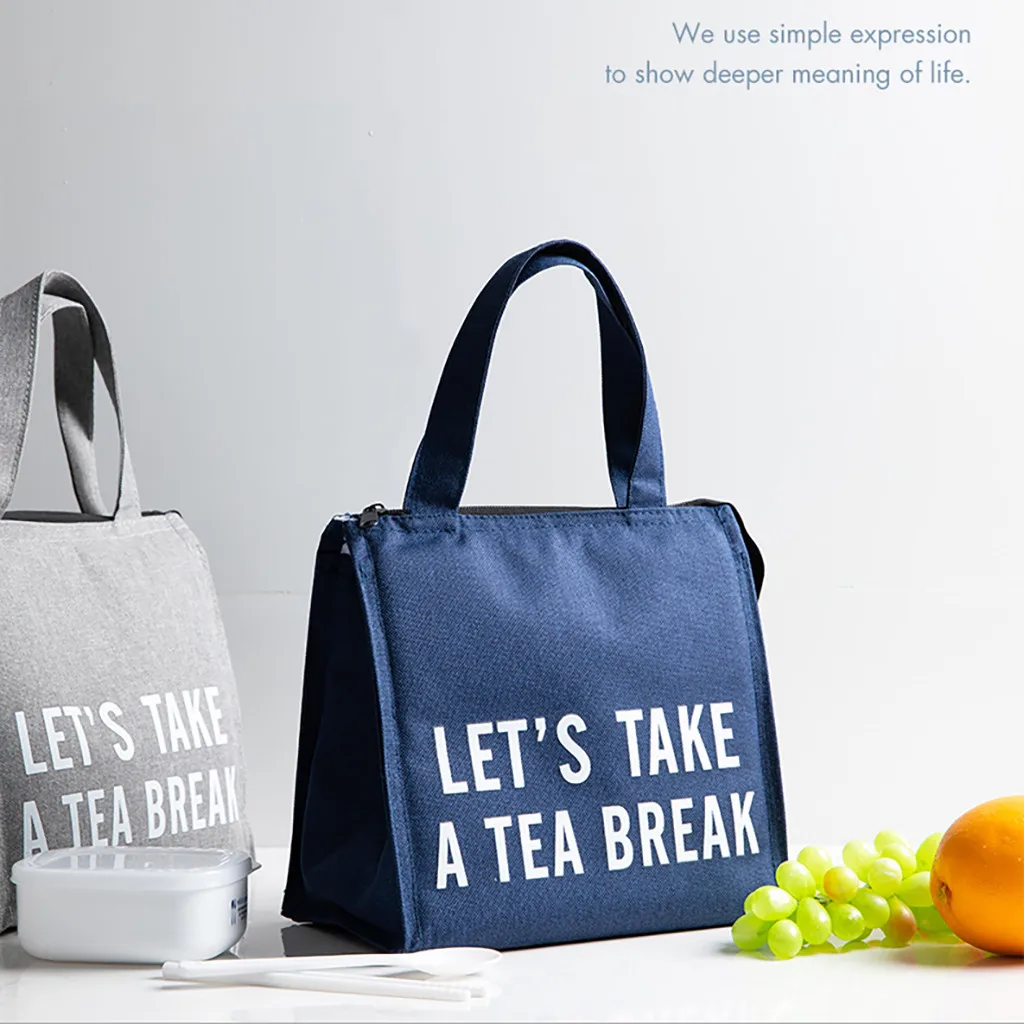 Сумка для ланча с 2 рисунками женщин и мужчин изолированная холщовая Сумочка