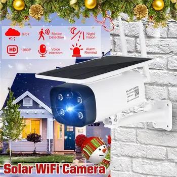 

1080P Solar IP Camera Wireless Wi-fi Security Surveillance Waterproof IP67 Outdoor Camera IR Night Vision Solar Power HD Camera