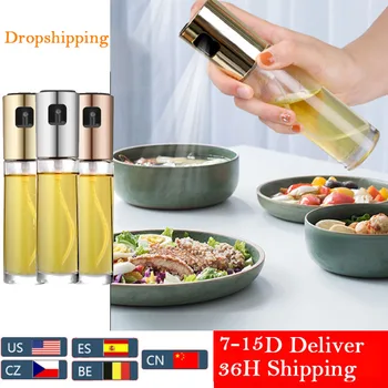 

Oil Olive Spray Bottle Stainless Steel Kitchen Glass Vinegar Oil Sprayer Water Pump Seasoning Bottle BBQ Cooking Tools