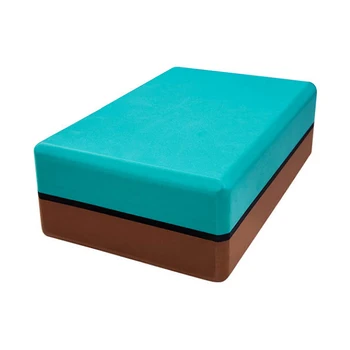 

2pcs Stretch Aid Yoga Block Non Toxic Double Color High Density EVA Foam Workout Pilates Exercise Fitness Bodybuilding Beginner