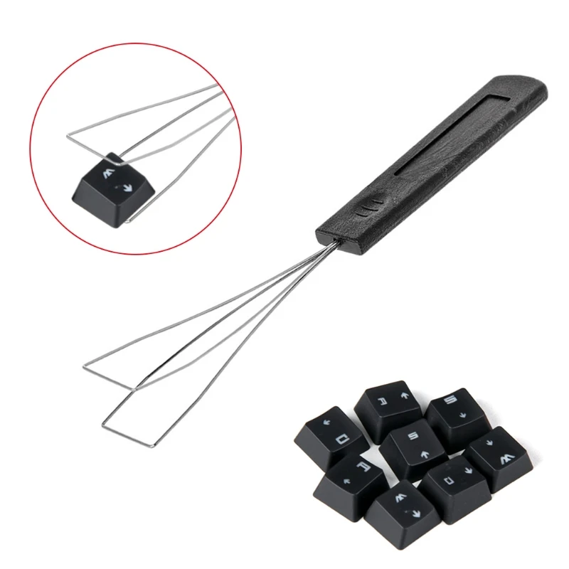 Стальная проволока Клавиатура Ключ Keycap Puller пластиковое устройство для удаления рукоятки с разгрузкой стальной инструмент для чистки