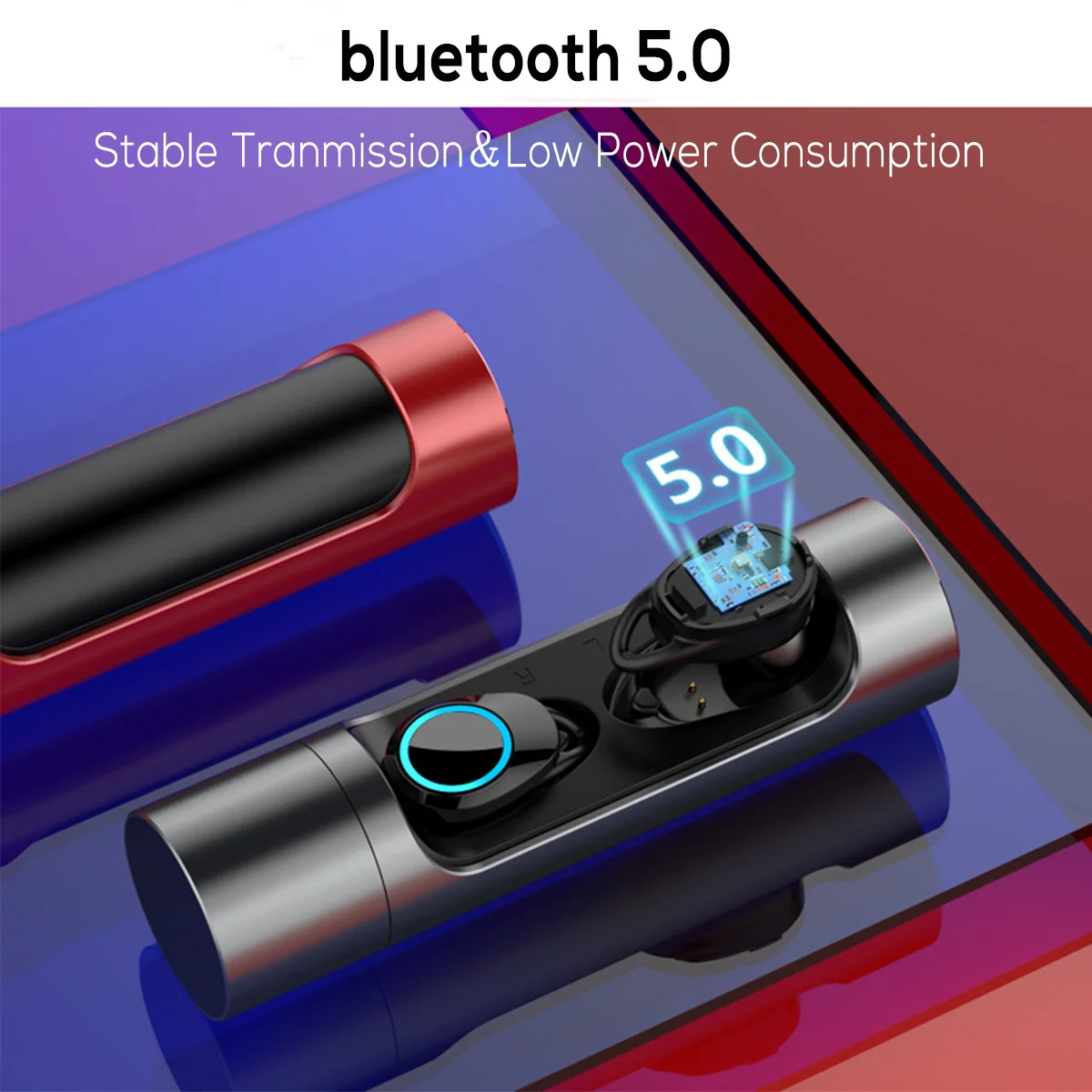 Bluetooth 5,0 наушники TWS настоящие беспроводные стерео наушники сенсорное управление Водонепроницаемая гарнитура с зарядным устройством 1000 мАч
