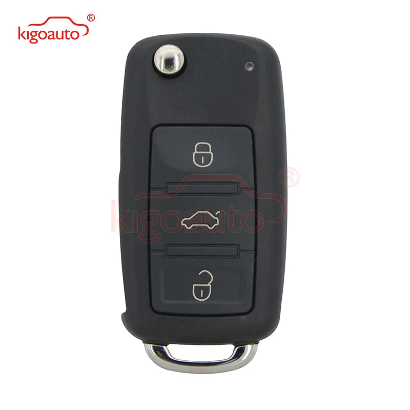 Кнопка Kigoauto 300 959 753AA откидная оболочка ключа дистанционного управления 3 для VW
