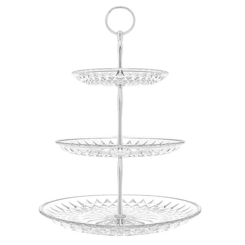 L 3 Layers Cake Stand for Wedding Birthday KTV Fruit Plate Living Room Dried Fruit Dish Home Dessert Tea Snack Tray - Цвет: L