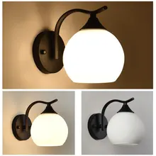 Современный простой светодиодный светильник для стен в скандинавском стиле, стеклянный шар, настенный светильник с одной/двойной головкой, прикроватный светильник для дома, спальни в прихожую, настенный светильник