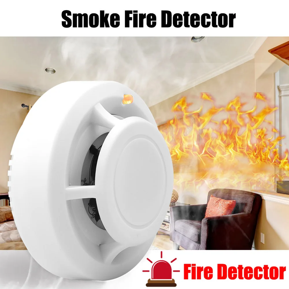 Alarma de humo para el hogar, Detector de humo inalámbrico, Sensor de alarma