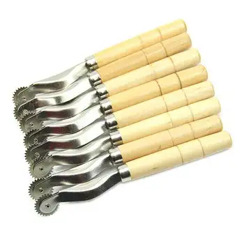 

2mm Pitch Overstitch Wheel Leather Stitch Space Paper Perforating Tool Roulette For Arts and Leather Crafts OCT998