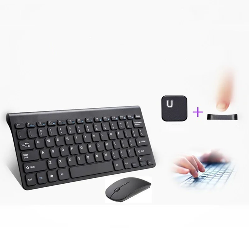  2.4GHz Wireless Keyboard + Wireless Mouse Combo Set For Laptop PC Desktop LHB99