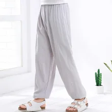 Детские противомоскитные штаны Летние тренировочные штаны для мальчиков и девочек штаны-фонарики одноцветные штаны для сна на весну и лето