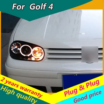 

KOWELL Car Styling for vw golf 4 2004-2008 headlights Angel Eyes light + xenon lens LED car light H7 h1 led light car styling