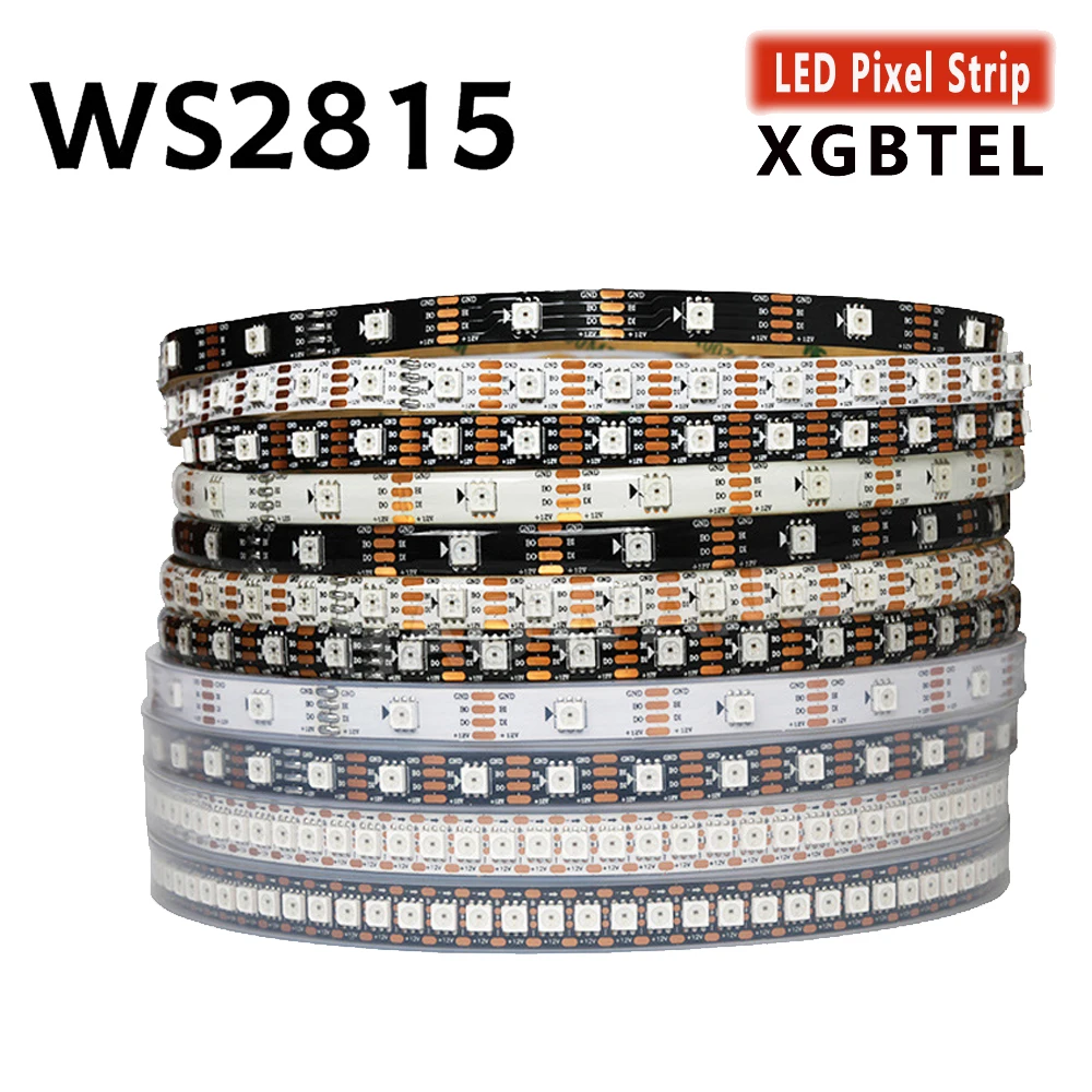 WS2815 DC12v 5050rgb Led Strip Light Individually Addressable Lights Dual Signal 1m 5m 30 60 144 Leds IP20 65 67 | Лампы и освещение