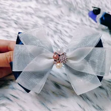 Банты заколки с цветком для волос для женщин ободок обруч головной убор для девочек аксессуары для волос Шелковый узел галстука банан дети Украшение Драгоценности милый