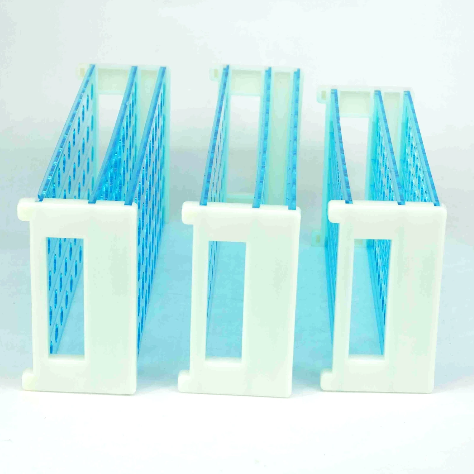 13/16/18mm Diameter 50/50/40 Holes Plastic Double Deck Test Tube Stand Rack
