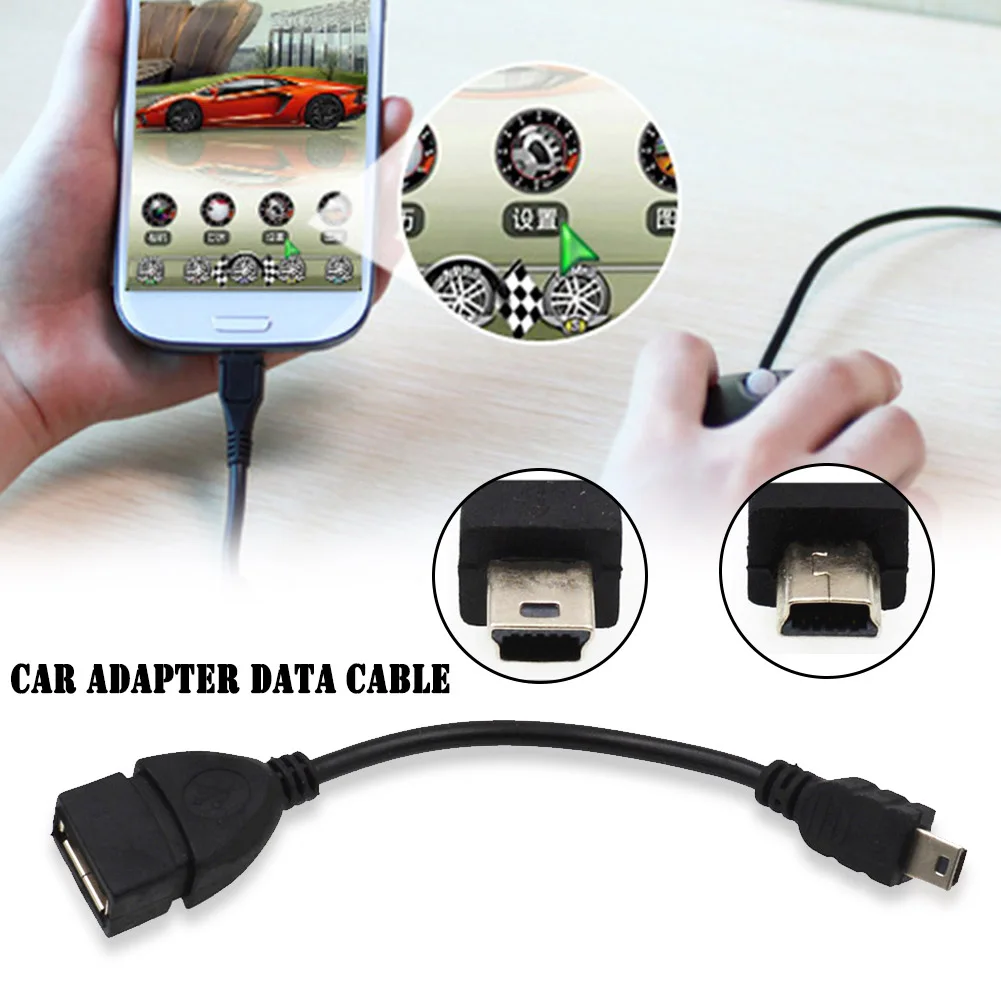 Мини-usb 5P штекер OTG USB женский автомобильный адаптер кабель для передачи данных для видео камеры аудио планшет CD gps S55