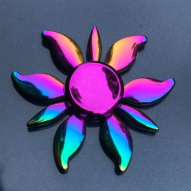 Colorful Zinc Alloy Fidget Spinner Gyro Toys R188 Metal Bearing Rainbow Hand Spinner  Focus Toys For Adult Kids Christmas Gifts 4