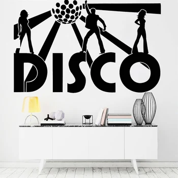 

Disco Wall Stickers Music Night Club Dance Party Retro Vinyl Wall Decal Home Decoration For Living Room Musician Classroom 3597