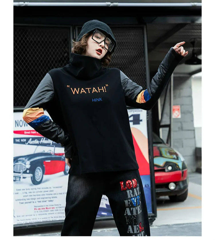 Max LuLu, женская зимняя корейская мода, уличная одежда, женские теплые футболки с принтом, топы, футболки, повседневная одежда с высоким воротом размера плюс